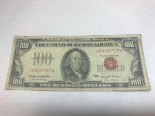1966 Star Legal Tender Note,  Red Seal,  Fine / Vf,  Rare