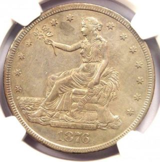 1876 - S Trade Silver Dollar T$1 - Certified Ngc Au Details - Rare Certified Coin