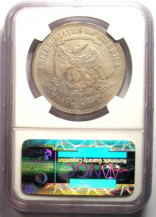 1876 - S Trade Silver Dollar T$1 - Certified NGC AU Details - Rare Certified Coin 3