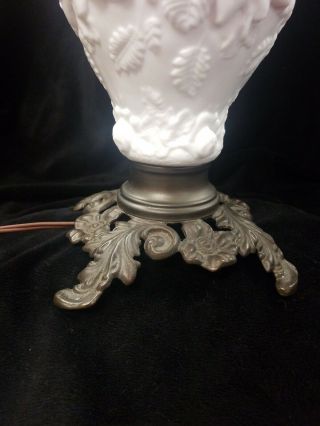 Vintage Fenton Rose Gone With The Wind Parlor Lamp 2
