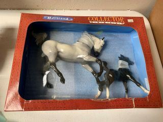 Nos Vintage Hartland Collectors Series Model Horse " Lady Jewel & Jade " Set Nib