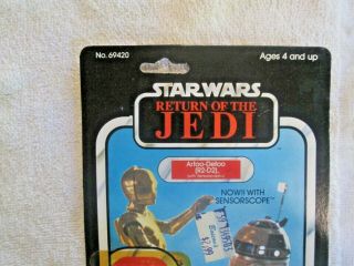 Starwars 694 Return of the Jedi Artoo - Detoo R2 - D2 vintage 1983 carded Kenner 2