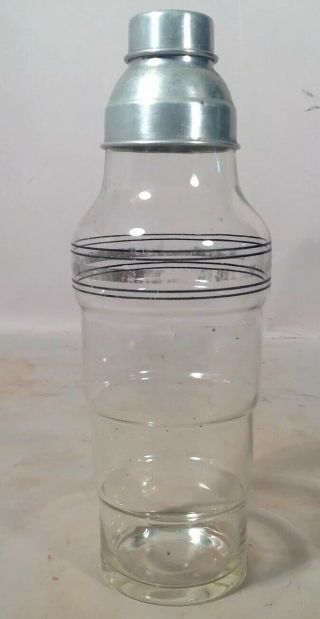 Vintage ART DECO Cocktail Shaker for PHILCO RADIO BAR Fostoria Glass 3