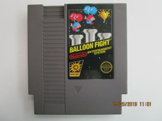 BALLOON FIGHT - NES - COMPLETE CIB RARE 5 SCREW,  HANG TAB,  STICKER SEAL 4