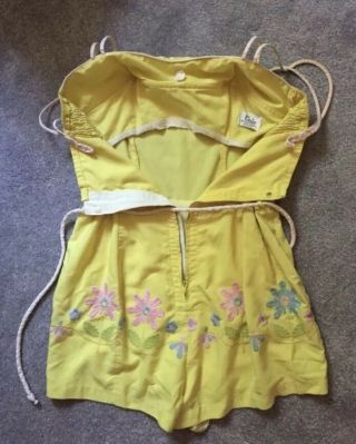 Vintage 60 ' s COLE OF CALIFORNIA Yellow Romper /Maillot/ bathing suit / Swimsuit 2