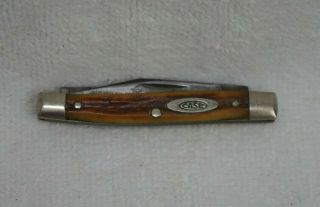 Vintage Early Case Xx 5233 2 Blade Pocket Knife W/stag Scales