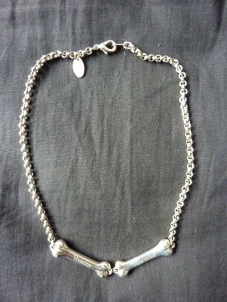 Authentic Vintage Vivienne Westwood Bones Choker Necklace.  Very Unusual.