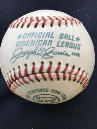 Vintage 1960s American League Baseball Joe Cronin Opened No.  0.  W/box