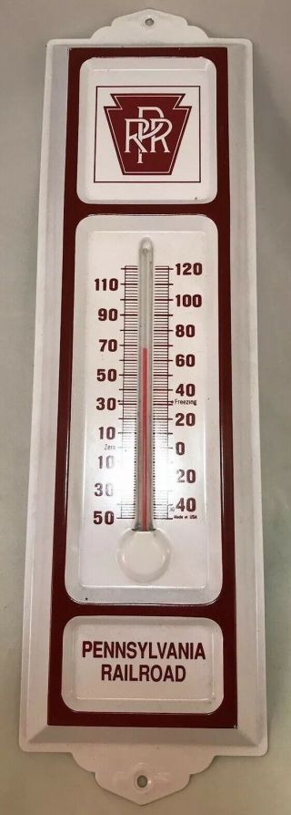 Vintage Pennsylvania Railroad Advertising Thermometer