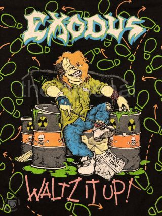 Vintage Exodus Fabulous Disaster Waltz It Up Concert T - Shirt 1989,  Size Xl