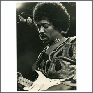 Jimi Hendrix 1970 Isle Of Wight Festival Vintage Photograph (uk)