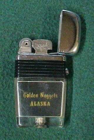 Vintage Alaska Golden Nuggets Scripto Vu - Lighter 2
