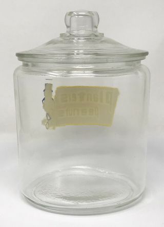 Vintage Planters Peanuts Counter Display Jar w/Lid SCP 4