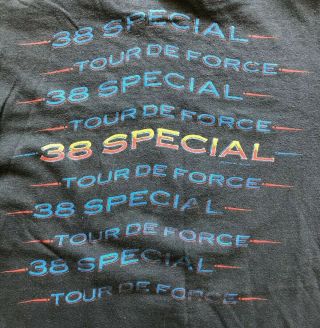 VTG 80s 38 SPECIAL TOUR DE FORCE CONCERT t shirt SIZE LARGE SCREEN STARS 4
