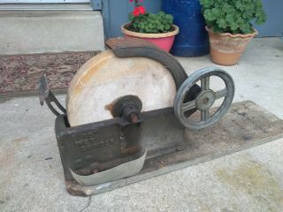 Vintage 10 " Wet Grinding Stone Craftsman Grinder Sharpening Wheel Tool