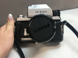 Vtg Nikon F R - S Auto Lens Camera With Nikkor - S Auto Lens 1:14 F=50mm