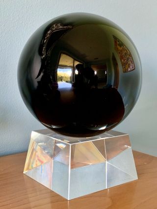 Rare Xl Silver Sheen Obsidian Crystal Sphere Ball