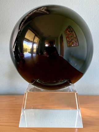 Rare XL Silver Sheen Obsidian Crystal Sphere Ball 2