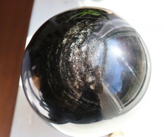 Rare XL Silver Sheen Obsidian Crystal Sphere Ball 3
