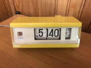 Vintage Copal Model 227 Color Flip Alarm Clock Yellow Japan