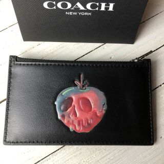 Nwt Rare Coach Poison Apple Zip Card Case Dark Disney Wallet Item 32637