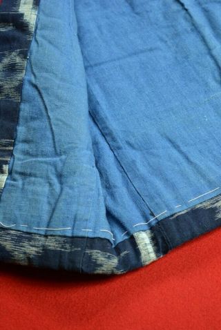 VT71/320 Vintage Japanese Kimono Cotton Antique Boro NORAGI Indigo Blue KASURI 7