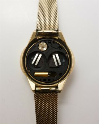 Estate Vintage Digital Computer Pulsar P4 Digital LED 14K Gold GF Wristwatch 2