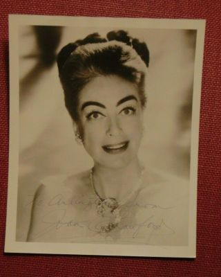 Vintage Joan Crawford 1963 Signed Autographed Portrait Photo Engstead