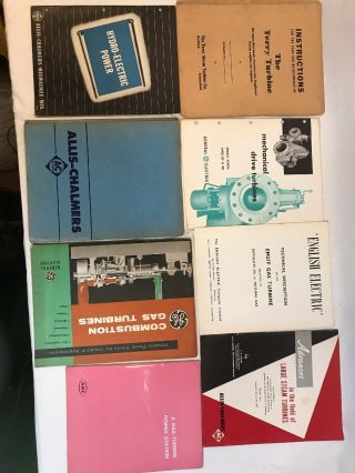 Vintage Hydro - Electric Power,  Steam,  & Gas Turbine Manuals,  Pamphlets & Booklets
