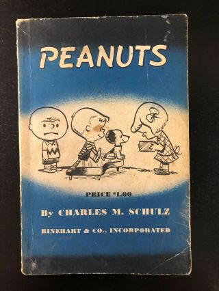 Vintage Peanuts Book By Charles Schulz Comic Strip 1952 Rare Rinehart & Co Al0