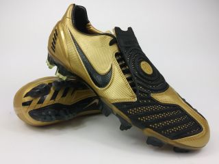 Nike Mens Rare Total90 Laser Ll Fg 318793 - 701 Gold Black Soccer Cleats Boots