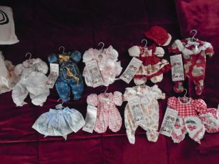 Vintage Daisy Kingdom Doll Clothes 9 Outfits Fit 12 " Dolls With Hangers