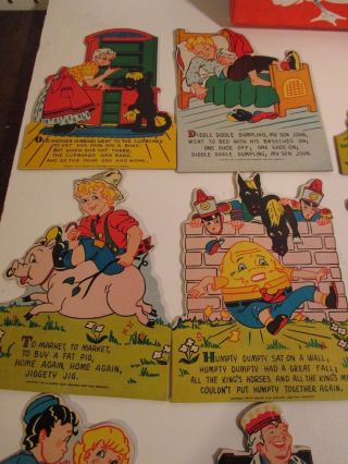 VINTAGE 1949 29 MOTHER GOOSE CHARACTERS WITH RHYMES CUT OUT MODERN CRAFT RARE 2