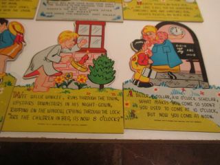 VINTAGE 1949 29 MOTHER GOOSE CHARACTERS WITH RHYMES CUT OUT MODERN CRAFT RARE 4