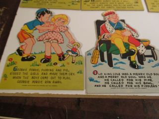 VINTAGE 1949 29 MOTHER GOOSE CHARACTERS WITH RHYMES CUT OUT MODERN CRAFT RARE 5