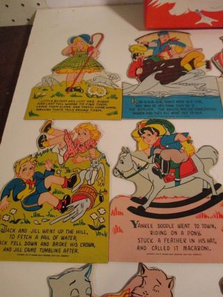 VINTAGE 1949 29 MOTHER GOOSE CHARACTERS WITH RHYMES CUT OUT MODERN CRAFT RARE 7