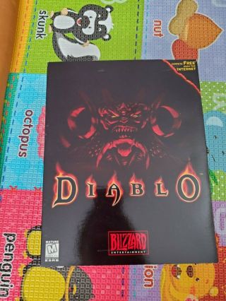 Vintage 1997 Diablo 1 Big Box Win 95/nt & Mac Cd - Rom W/ Hellfire Expansion Pack