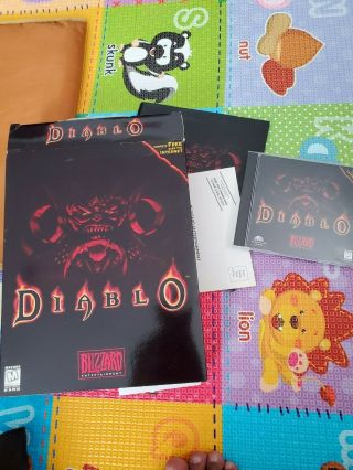 Vintage 1997 Diablo 1 Big Box Win 95/NT & Mac CD - ROM w/ HELLFIRE Expansion Pack 2