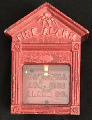 Rare Antique 1880’s Gamewell Cast Iron Auxillary Fire Alarm Box Complete