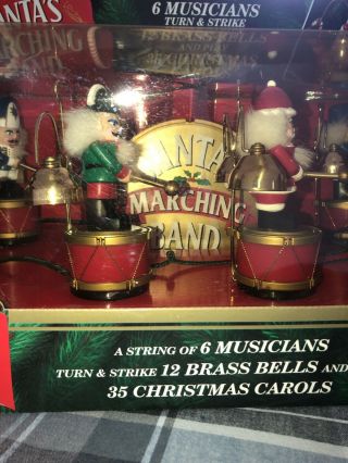 Vintage Mr.  Christmas Santa ' s Marching Band Christmas Carols 6