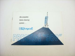 Vintage Royal Model 888 Vacuum Cleaner Fold Out Brochure Booklet