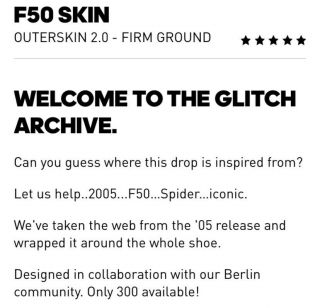 Adidas Glitch Limited F50 Outer Skin 2.  0 RARE SZ 10 US 5
