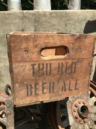 Vintage Northampton PA Crate Box Brewery Beer Wooden Allentown True Blu Ale 3