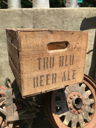 Vintage Northampton PA Crate Box Brewery Beer Wooden Allentown True Blu Ale 5