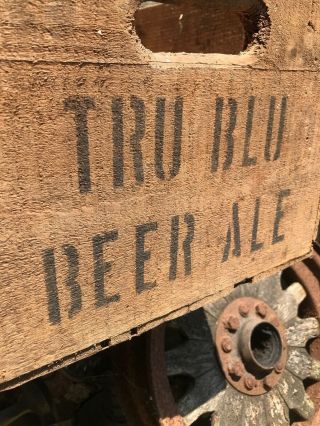 Vintage Northampton PA Crate Box Brewery Beer Wooden Allentown True Blu Ale 6