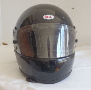 Vintage 1980 Bell Star Helmet Black Racing Snell Dot Size 7 3/8 59