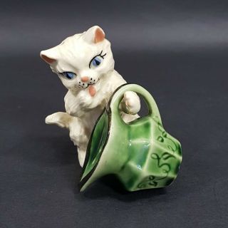 Vintage Ceramic Arts Studio Cat Kitten & Milk Pitcher Salt Pepper Shakers Rare
