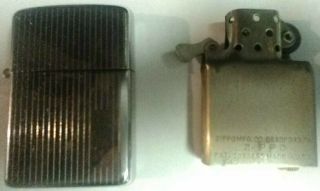 Vintage 1937 - 1950 Striped Zippo Lighter