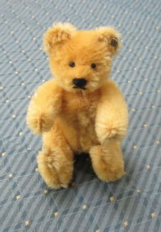 Vintage Steiff Teddy Bear 4 " Gold Mohair