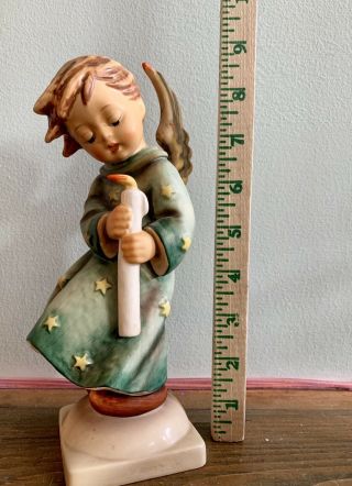 9 " Vintage Goebel Hummel 21/ii Celestial Angel Figurine With Candle Large 9 ",  Ec